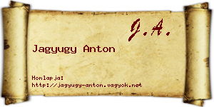 Jagyugy Anton névjegykártya